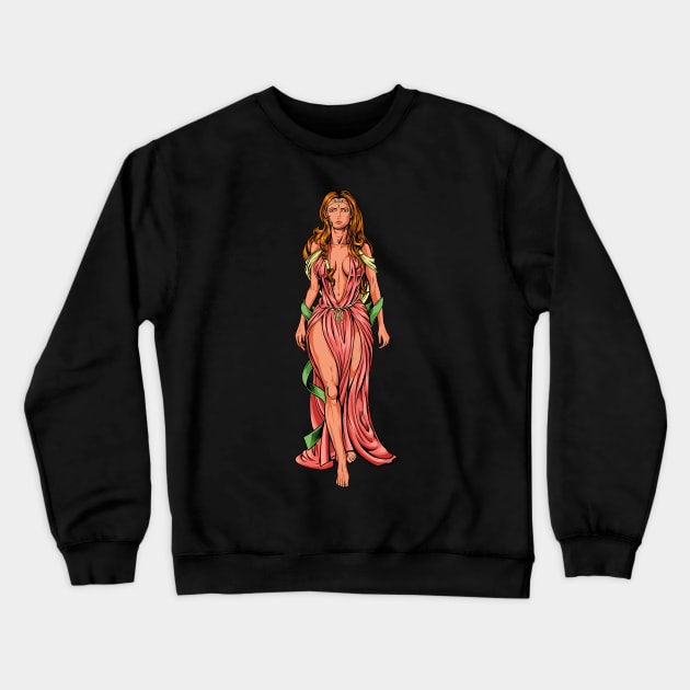 Goddess of Greek mythology - Aphrodite Crewneck Sweatshirt by Modern Medieval Design